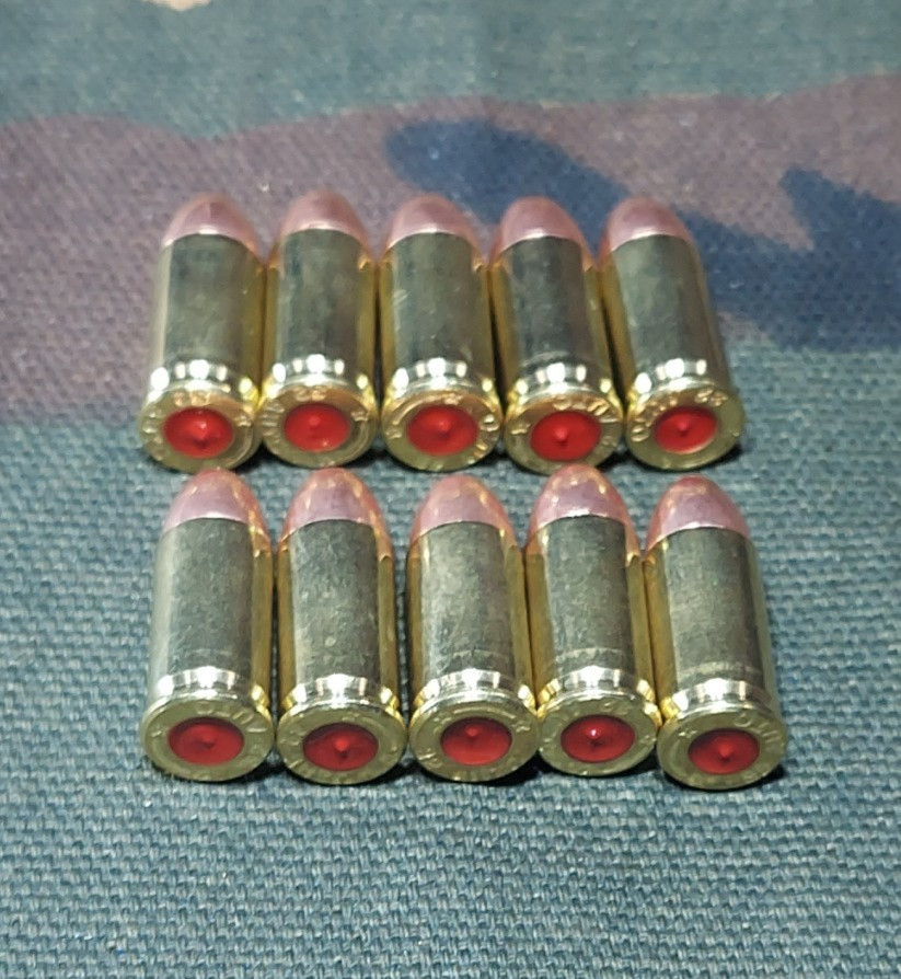 32 ACP SNAP CAPS  SET OF 10 (BRASS+FMJ) REAL WEIGHT. 32 AUTO