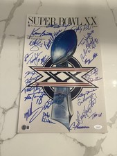 1985 Chicago Bears Auto Team Signed  Super Bowl XX Program X27 Beckett JSA COA
