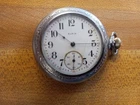Vintage 1904 Elgin 7 jewel Pocket Watch 6 size Defiance case RUNS