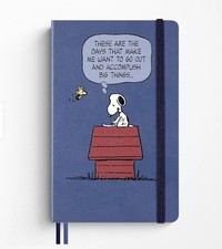 Moleskine Peanuts Blue Large Notebook Snoopy   New Sealed