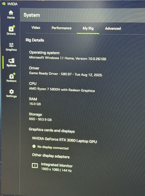Acer Nitro   Ryzen 7 5800H, RTX 3060, 16GB RAM, 1TB SSD, 17'', Win11 