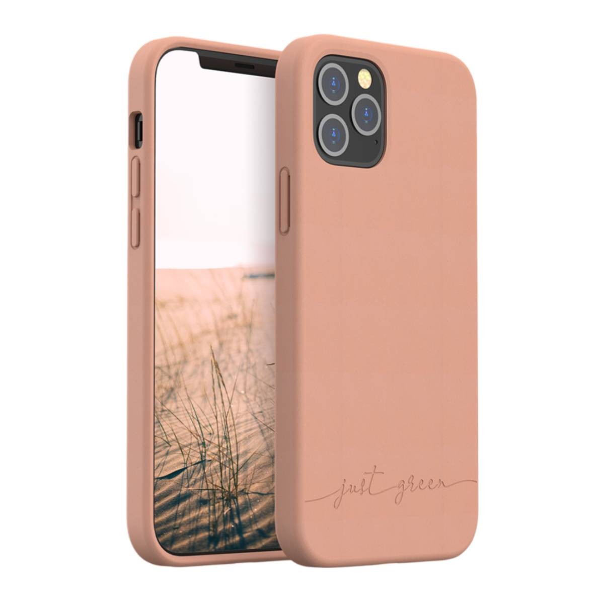 Coque iPhone 12 Pro Just Green Natura recyclable beige