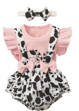 Newborn Infant Baby Girl Clothes One Piece Rompers Overalls 0-3Months Multicolor