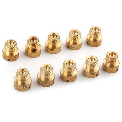 10Pcs Carburetor Main Jet Kit Fit For Dellorto PHBG SHA 5mm #98-130 motor - Picture 8 of 10