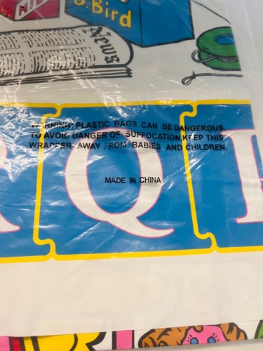 Vintage Vinyl Floor Play Mat Sesame Street Big Bird ABCs Cute! Sealed BIN 37 - Picture 5 of 8