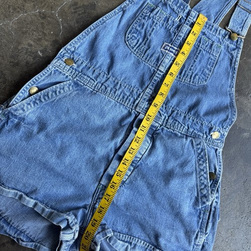 Vintage Shorts Overalls Womens Small S Cotton Denim VTG Faded Blue USA American - Picture 15 of 17