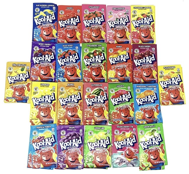 44 KoolAid Drink Mix Packets Variety Pack of 22 Flavors (2 of each