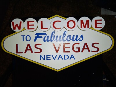 15Inch Famous Las Vegas 3D Sign. 3D Printed 15''×8''