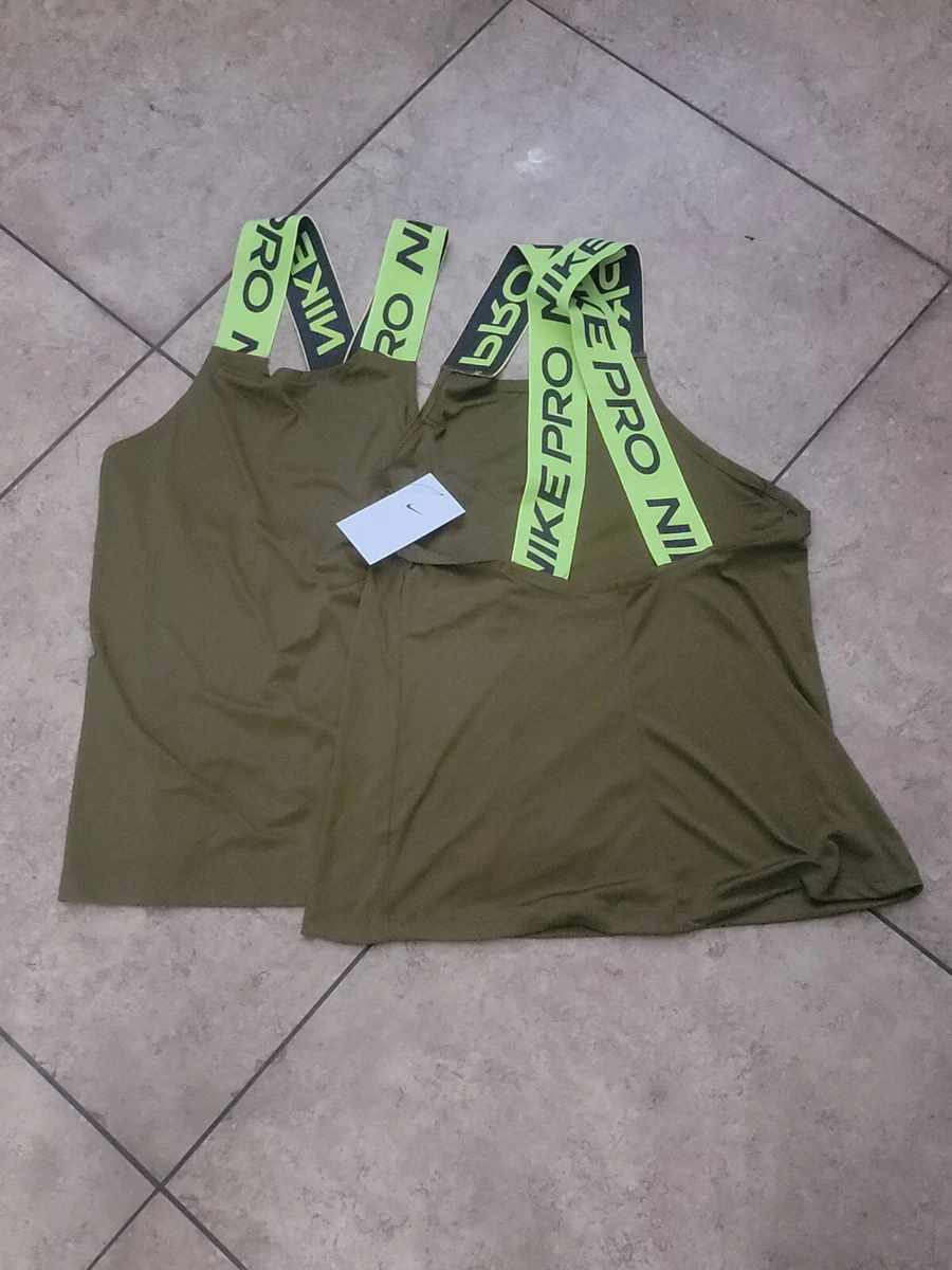 Nike Pro Women s Training Intertwist Tank Elastika Top S Green Volt Shirt