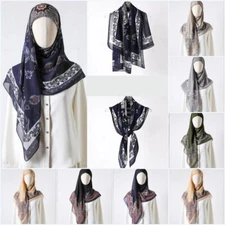 Female High Quality Chiffon Hijabs Muslim Sunscreen Versatile Scarf Muslim Wrap