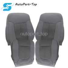 Driver / Passenger Bottom / Top Cloth Seat Cover Gray For 2011-2016 Ford F250 XL