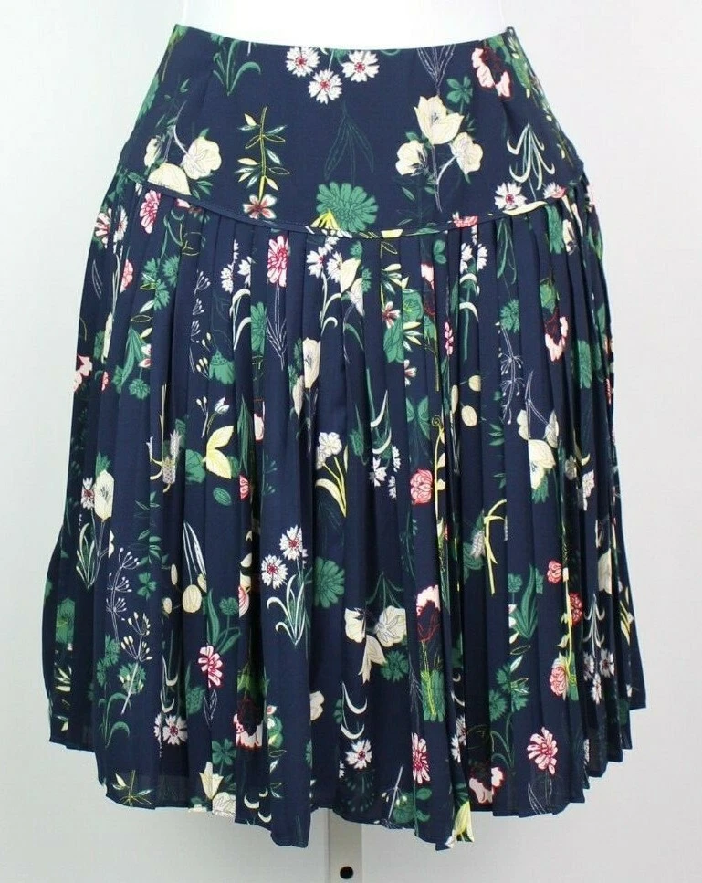 Loft navy pleated skirt store