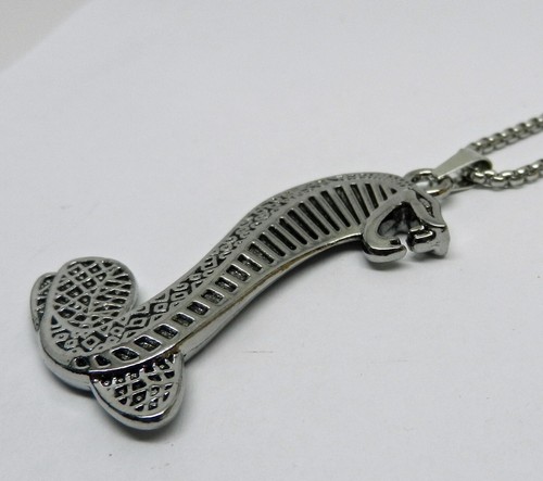 Ford Shelby Cobra Jet Steel Pendant With 22" Necklace Mustang Vintage Muscle Car - Picture 4 of 6