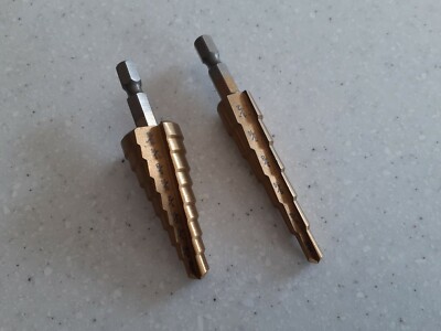 Step Drill Bit, Set of 2 Countersink Drill Bits, HSS Metric Cone Drill Bits,