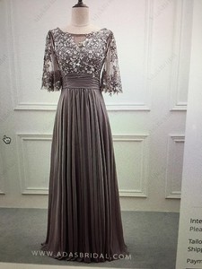 Mother-of-the-bride-long-formal-dress-AdasBridal-Size-4-Gray-New