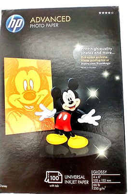 HP Advanced Photo Paper Glossy 4 X 6 100 Sheets Q7906A 2010 Universal Open Box