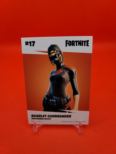 Conjunto poco común Panini Fortnite Series 3 #17 Scarlet Commander Holo Foil EE. UU. - Imagen 2 de 2