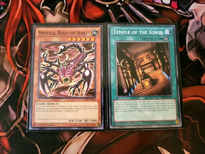 YUGIOH MYSTICAL BEAST OF SERKET + TEMPLE OF THE KINGS DPRP COMMON 1ST ED