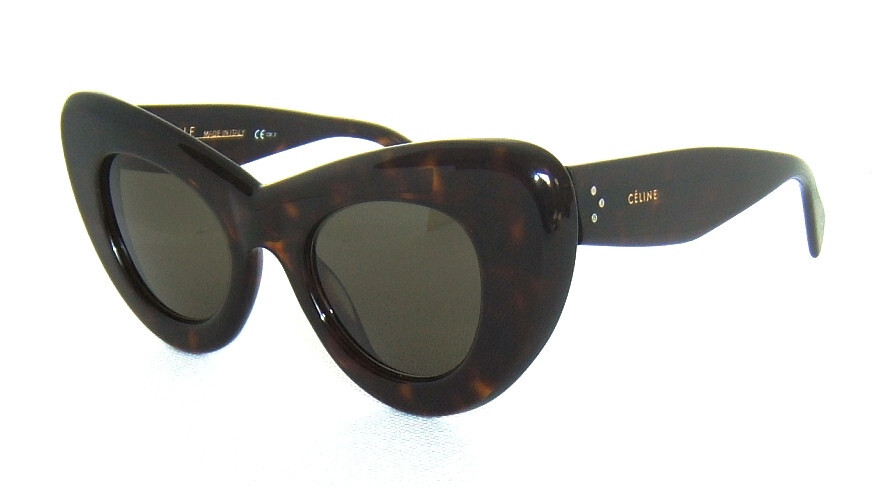CELINE PAPILLON CL 41055/S 086 1E DARK HAVANA BROWN CAT EYE