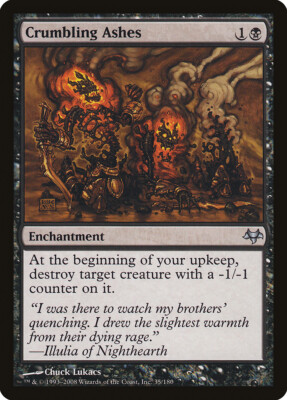 Crumbling Ashes Eventide NM Black Uncommon MAGIC THE GATHERING CARD ABUGames