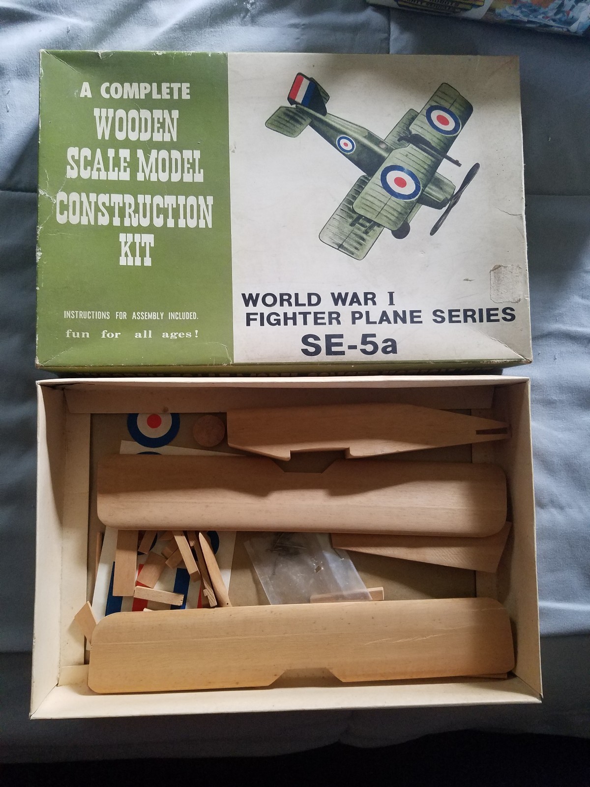 Vintage Made in Japan Royal Aircraft Factory Se5a Wooden Model Kit ...