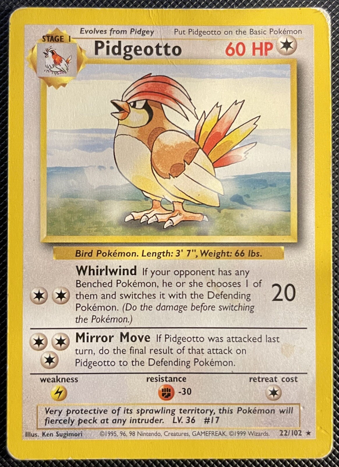 Pokémon Base Set Pidgeotto 22/102 Non-Holo Rare in Heavily Played  Condition! | eBay