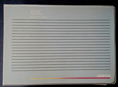 Vintage 1985 Compaq MS-DOS Version 3 Reference Guide Manual Original Original