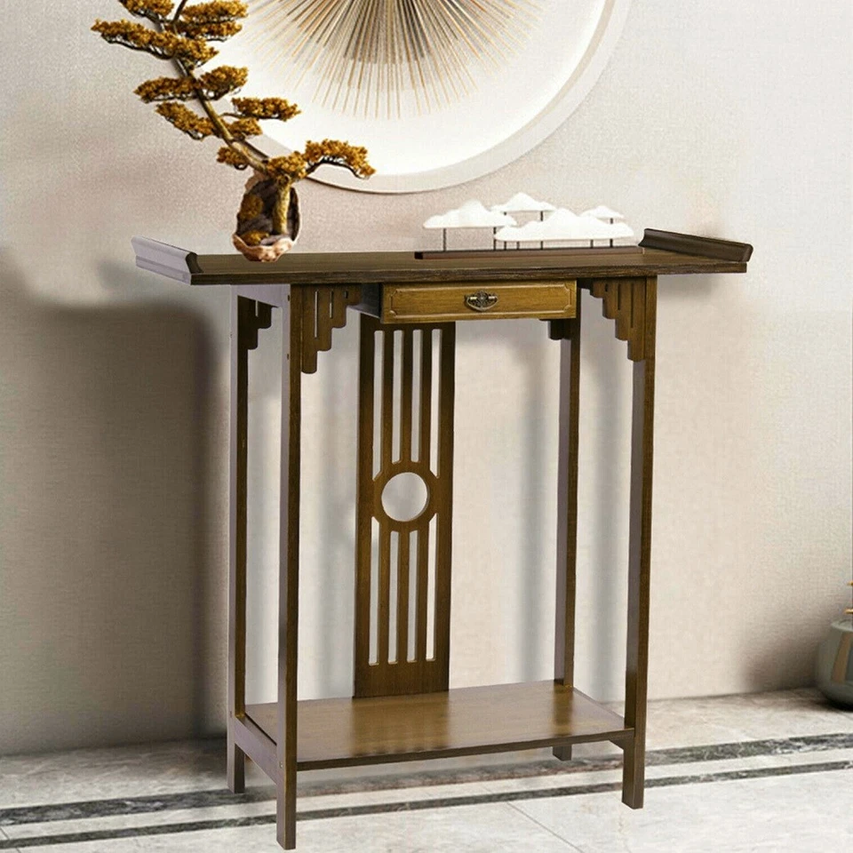 Konsolentisch Antik Beistelltisch Flurtisch mit Schublade Ablage Holz Vintage - Bild 3 von 4