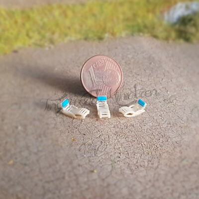 3 Gartenliegen, Nenngröße N 1:160 Modellbahn
