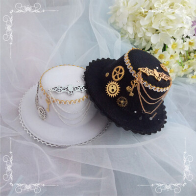 Ladies Steampunk Fascinator Side Clip Hat Retro Cap Punk Party Fancy Dress Chic