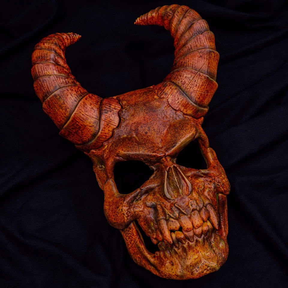 Skull Mask, Premium Collectible Cosplay and Home Decor Mask, Oni Mask - Image 3 of 4