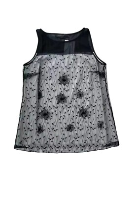 Marina Rinaldi Women's 3D Floral  Top Blouse Cineteca  New Size 12  Large 