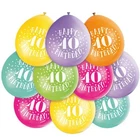 40th Birthday Balloons Party Decorations Happy 40th Latex Balloons Pack of 10