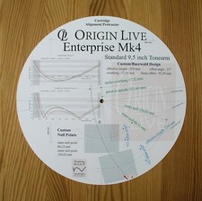 Cartridge Protractor for Origin Live Enterprise Mk4 9.5" Turntable Tonearms