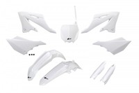 Set Plastics Motorradverkleidungen Full Yamaha Yz 125 - 250 2022 - 2024 Weiß Ufo