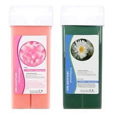 200g Rose +Azulene Roll On Wax-Wax Heater Roller Depilatory Roll on Wax Warmer