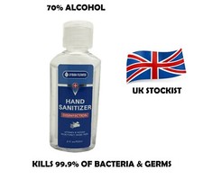 70% Alcohol Hand Sanitiser Gel - 59ml - Kills 99% Bacteria, Germs Sanitizer