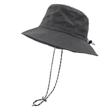  Waterproof Bucket Rain Hat with Chin Strap Quick Dry Medium-X-Large Darkgrey
