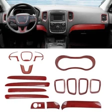 16x Red Carbon Interior Dash Set Decor Cover Trims Kit for Dodge Durango 2014-20