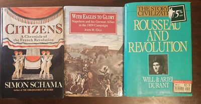 French History Revolution Napoleon Book Lot 3 HC Citizens, With Eagles to Glory