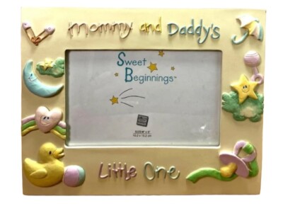 Russ Baby Photo Frame Embossed 4x6  Easel Style Boy or Girl Gift Boxed