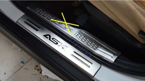 AVNEGHK 4 pcs Stainless Steel Car Door Sill Protector For