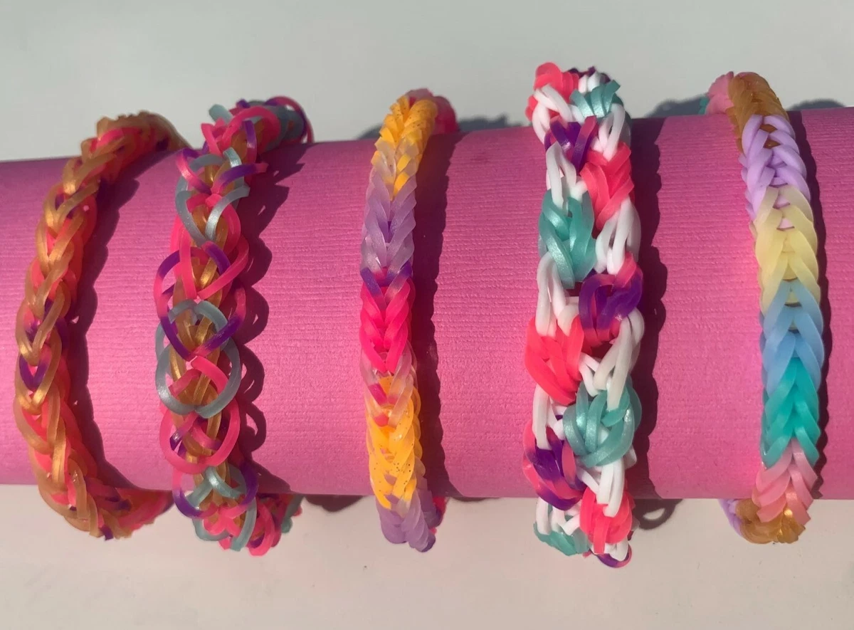 Unicorn themed magical friendship Rainbow Loom rubber band