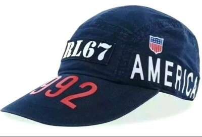 Polo Ralph Lauren Indigo Stadium 5 Panel Hat 1992 Pwing Snow