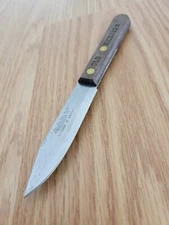 Old Hickory Paring 2nd Kitchen Knife 3.25" Carbon Steel Blade Brown Wood Handle