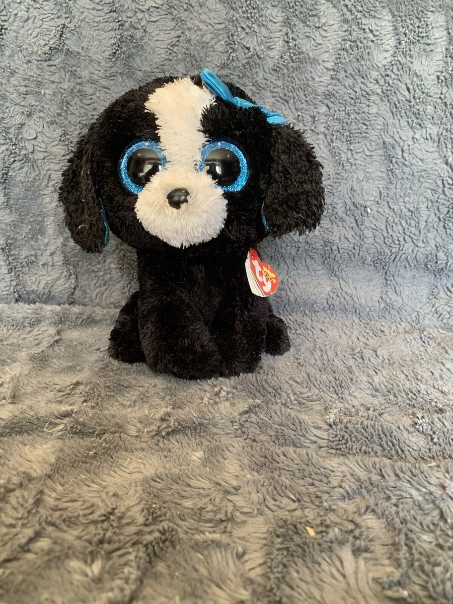 beanie boos Tys, Tracey, Dog, silk fabric, slightly used UK