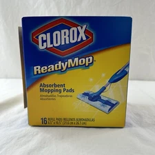 Genuine Clorox ReadyMop Absorbent Mopping Cleaning Pads 15 Refill Open Box*