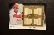 2011 Topps Marquee Gametime Mementos Tony Perez #GMQR-15 Quad Relic Gold /25