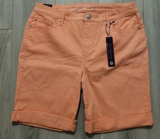 GLORIA VANDERBILT SALMON JEANS WOMENS LONG SHORTS SIZE 10 BRAND NEW WITH TAGS