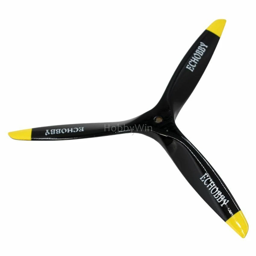 3 Bladed 10x6 Engine Power Wood Propeller Black for Nitro Gas RC Model Airplane - Image 3 of 4